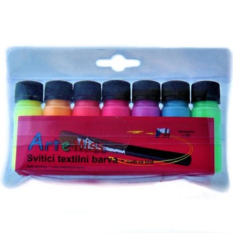 ARTEMISS Sada barev na textil svítící ve tmě