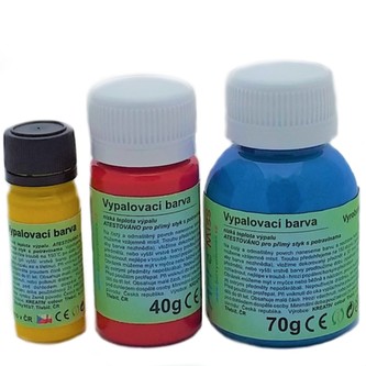 Vypalovací barva perleťová 12g, žlutá