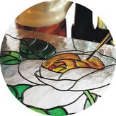 Vitrážní barva na sklo transparentní 250g, růžová