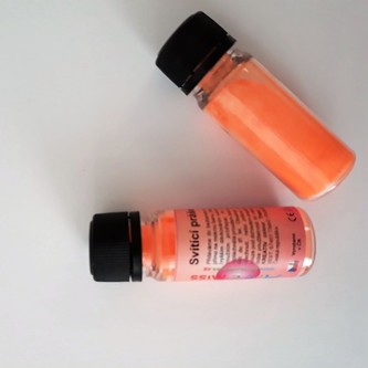 Svítící prášek ve tmě - 2v1 PROFI 250g, neon oranžová