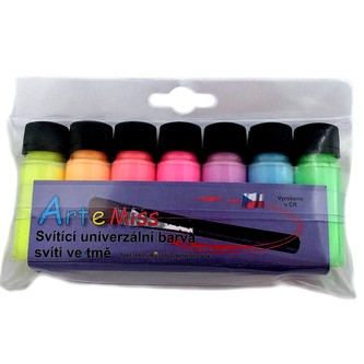 ARTEMISS Sada univerzálních barev svítících ve tmě 7x12g