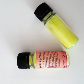 Svítící prášek ve tmě - 2v1 PROFI 500g, neon žlutá