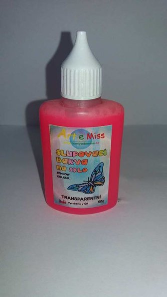 Slupovací barva svítící ve tmě 55g, neon růžová