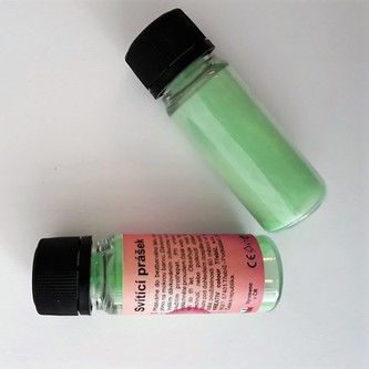 Svítící prášek ve tmě - 2v1 PROFI 500g, neon zelená