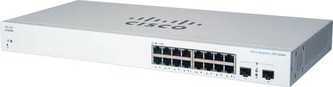 Cisco switch CBS220-16T-2G, 16xGbE RJ45, 2xSFP, fanless - REFRESH