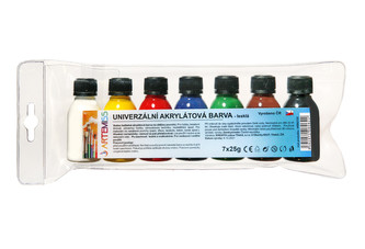 ARTEMISS Sada univerzálních akrylátových barev 7x25g LESK