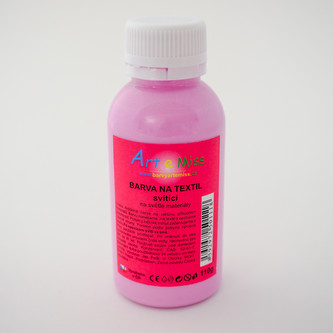 ARTEMISS Svítící barva na textil (fotoluminiscenční) 110g, neon oranžová