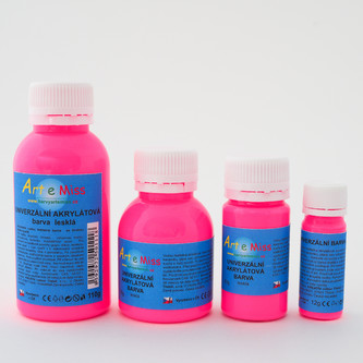 ARTEMISS Univerzální barva lesklá - neon (září pod UV světlem) 500g, neon oranžová světlá