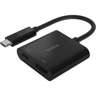 Belkin USB-C adaptér na HDMI + 60W napájení černý Belkin USB-C adaptér na HDMI + 60W napájení černý