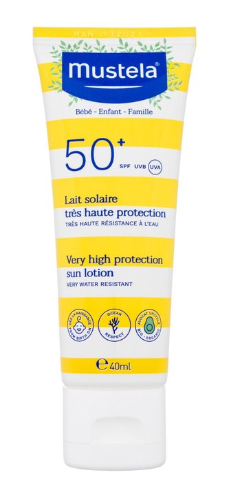 Mustela Bébé Family Opalovací přípravek na tělo Very High Protection Sun Lotion 40 ml SPF50+ unisex
