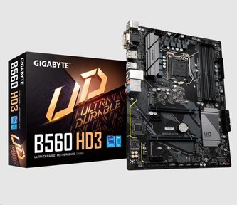 GIGABYTE MB Sc LGA1200 B560 HD3, Intel B560, 4xDDR4, 1xDP, 1xHDMI, 1xDVI, 1xVGA