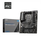 MSI MB Sc LGA1700 PRO B660-A DDR4, Intel B660, 4xDDR4, 1xDP, 1xHDMI, 1xVGA