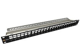 Solarix Modulární neosazený patch panel 24 portů 1U SX24M-0-STP-BK-UNI-N