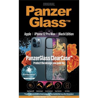 PanzerGlass ClearCase AntiBacterial Black Edition Apple iPhone 12 Pro Max černý
