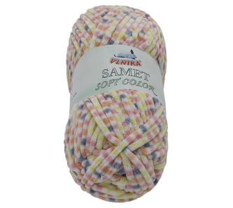 Příze SAMET - šedá, růžová, žlutá, bílá, oranžová - 100g / 100 m