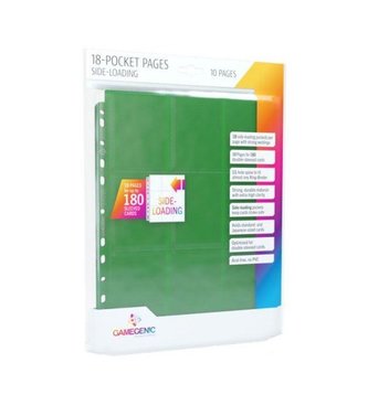 Gamegenic stránkové obaly na 18 karet - zelená