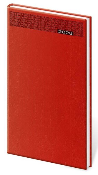 Diář 2023 Gommato - červená, týdenní, kapesní