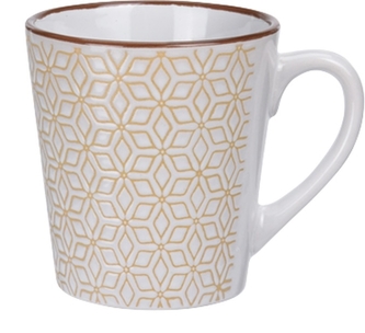 Hrnek Potter bílo-oranžový, 310 ml