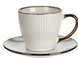 Kameninový hrnek s podtalířkem D 210 ml