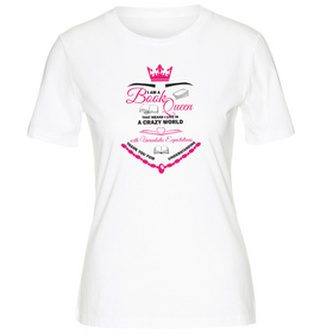 Knihomolské dámské tričko Book Queen -  velikost XL