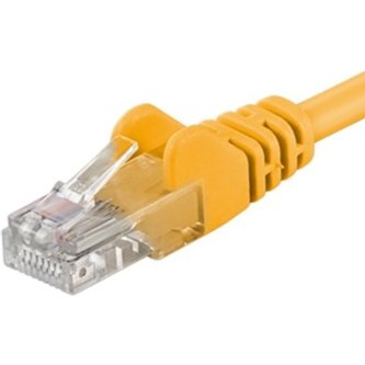 PremiumCord Patch kabel UTP RJ45-RJ45 level 5e žlutý 3m