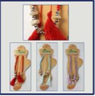 Náramek na nohu s dvěma střapci - New Sensation