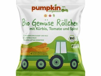 Pumpkin Organics Kukuřičné tyčinky s dýní, rajčaty a špenátem BIO 20 g