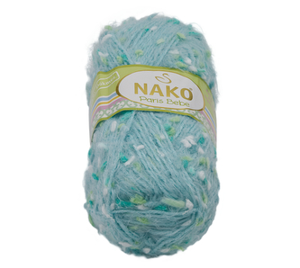 Příze PARIS BEBE - zelená - zelené, bílé nopky - 100g / 175 m
