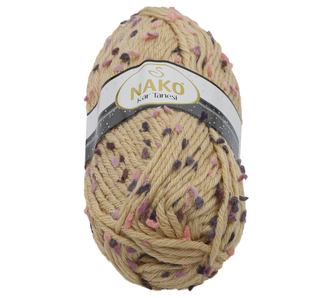 Příze KAR TANESI - sv.hnědá s nopky - 100g / 100 m