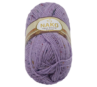 Příze TWEED - fialová s nopky - 100g / 180 m