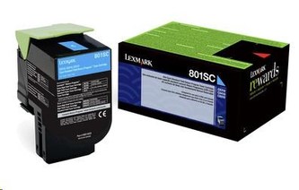 LEXMARK Cyan toner 802SC pro CX310/410/510 z programu Lexmark Return (2 000 stran)
