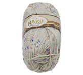 Příze TWEED - bílá s nopky - 100g / 180 m