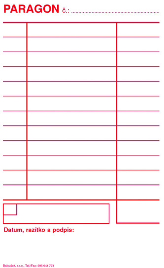 Paragon - daňový doklad samopr