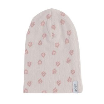 LODGER Beanie Print Rib Tan 6 - 12 měsíců