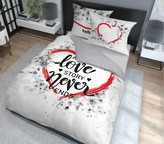 Povlečení TRUE LOVE 100% saténová bavlna 1x 200x220 cm, 2x povlak 70x80 cm francouzské povlečení MyBestHome