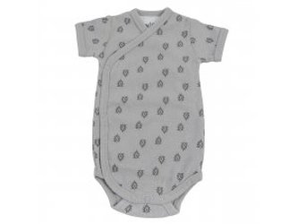 LODGER Romper Short Sleeves Print Rib Sharkskin vel. 80