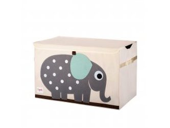 3 SPROUTS Truhla na hračky Elephant Gray