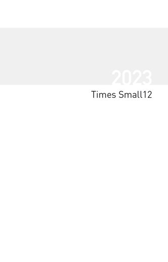 Buchkalender Times Small12 Einlage 2023