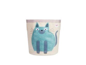 3 SPROUTS Koš na hračky Cat Blue 3 SPROUTS Koš na hračky Cat Blue