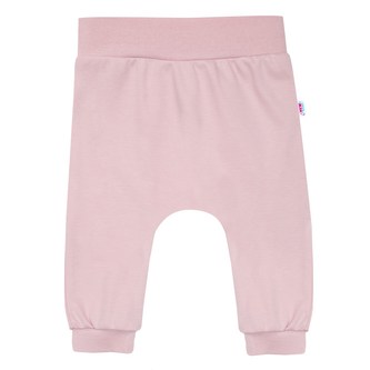 Kojenecké bavlněné tepláčky New Baby BrumBrum old pink - velikost 62 (3-6m)