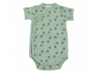 LODGER Romper Short Sleeves Print Rib Silt Green vel. 62