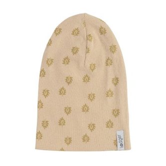 LODGER Beanie Print Rib Linen 0 - 6 měsíců