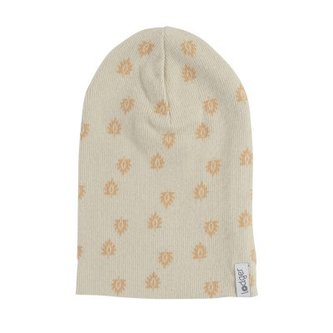 LODGER Beanie Print Rib Birch 0 - 6 měsíců