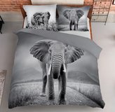 Povlečení 3D SLON francouzské povlečení, 1x 200x220 cm, 2x povlak 70x80 cm MyBestHome