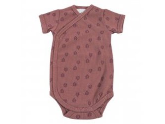 LODGER Romper Short Sleeves Print Rib Rosewood vel. 62