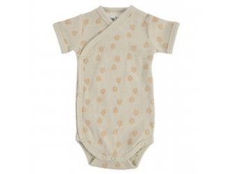 LODGER Romper Short Sleeves Print Rib Birch vel. 68