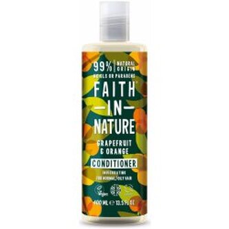 Faith in Nature Povzbuzující přírodní kondicionér pro normální a mastné vlasy Graperfuit & pomeranč (Invigorating Conditioner) Objem 400 ml woman