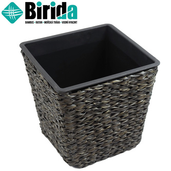 BIRIDA Květináč vodní hyacint tmavý čtverhranný LTSP34