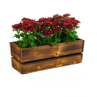 Stolárna na Statku - Dřevěný truhlík šikmý - 55 cm teak