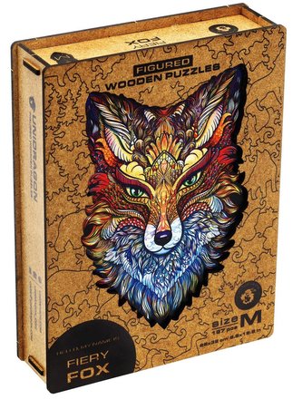 Unidragon dřevěné puzzle - Pohádková liška velikost M